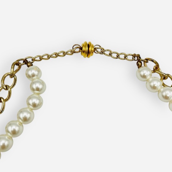 Multicolored Glass Large Rhinestone Necklace Choker Statement Runway Pearl Gold - Picture 4 of 5